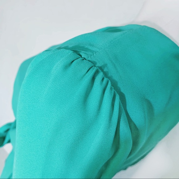 Arden B. Teal Dress w/ Triangle Cutout on Back - Picture 12 of 16